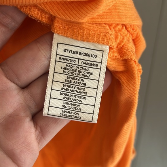 ☀️3/$20 BB Dakota by Steve Madden Orange Bodycon Mini Dress - Picture 3 of 3